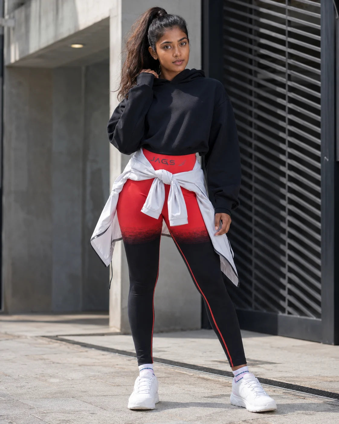 DynamicDuo 2-Tone Red & Black - Seamless Legging BodyShaper