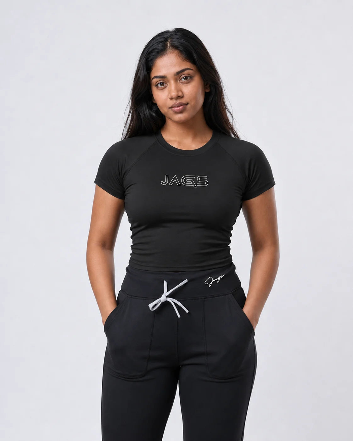 SeamTech ProFit T-Shirt Black With Logo - Seamless