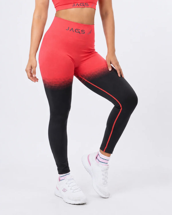DynamicDuo 2-Tone Red & Black - Seamless Legging BodyShaper