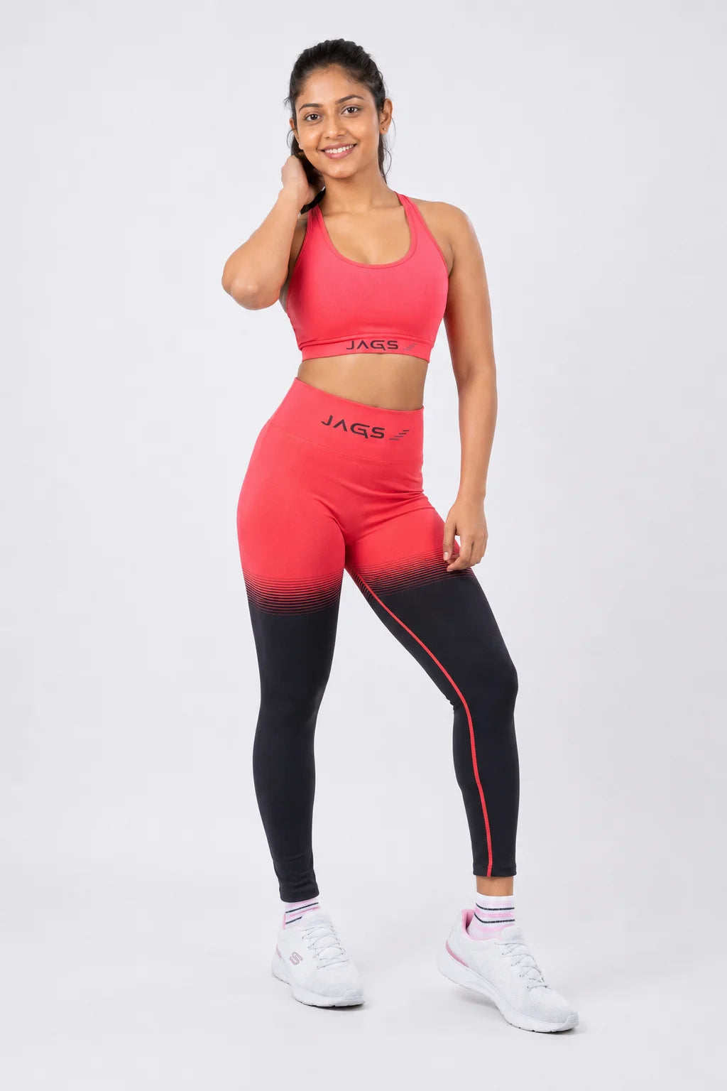 DynamicDuo 2-Tone Red & Black - Seamless Legging BodyShaper
