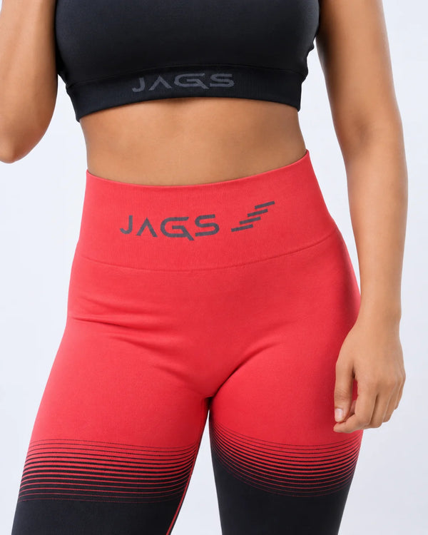 DynamicDuo 2-Tone Red & Black - Seamless Legging BodyShaper