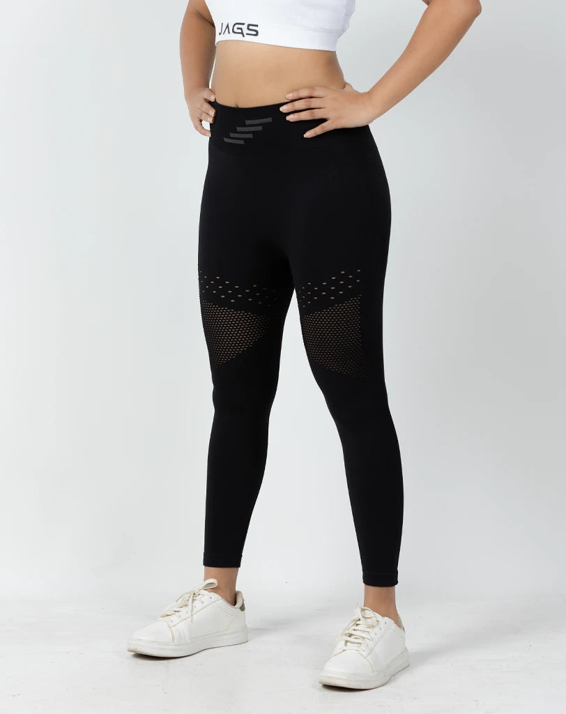 JAGS Seamless Legging Body Shaper - Mesh Black